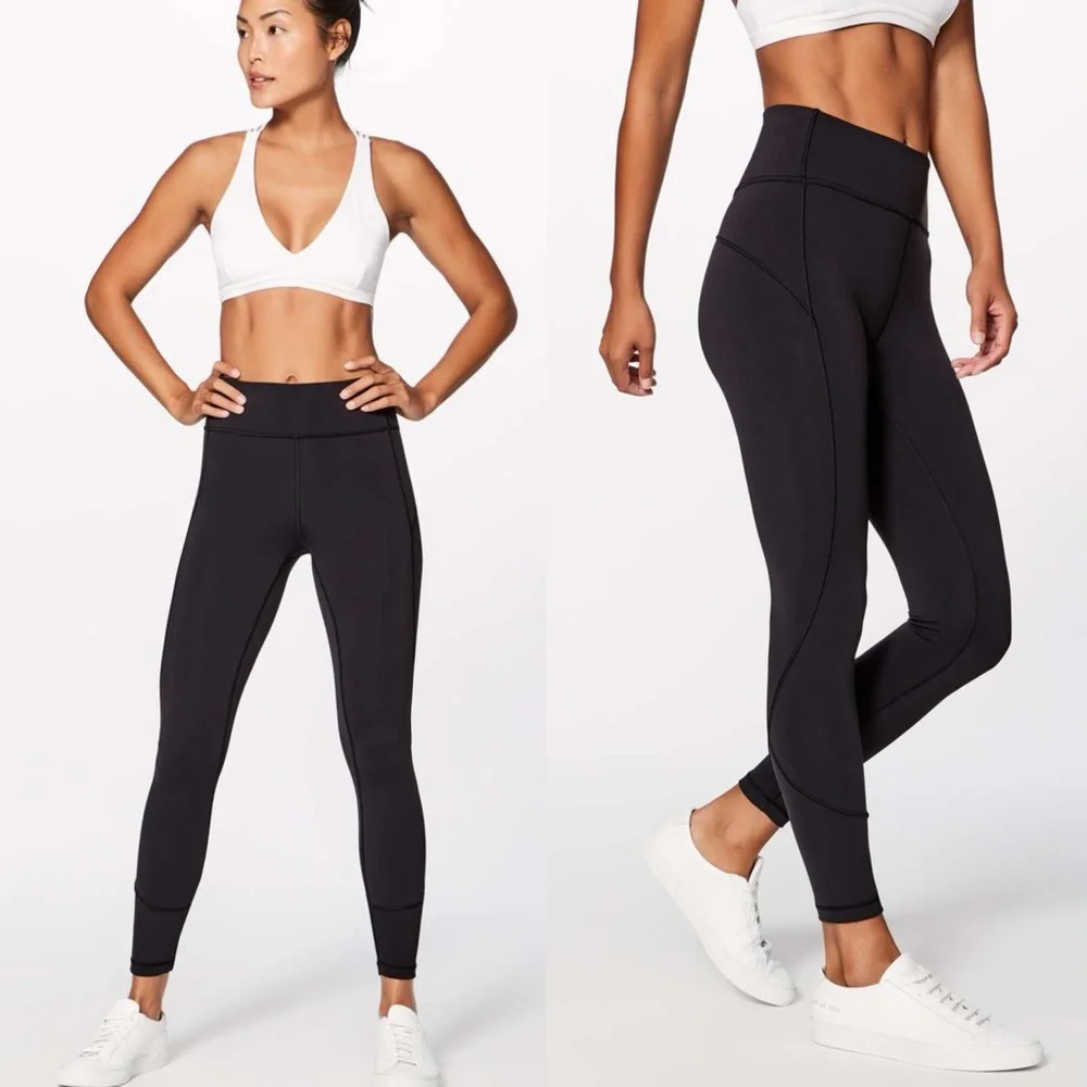 Lululemon In Movement Tight 25” Leggings in Everlux Size 4 Black.    L3
